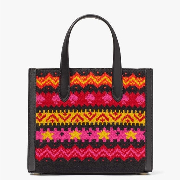Kate Spade Manhattan Carnival Fair Isle Small Tote NWT - Picture 7 of 14